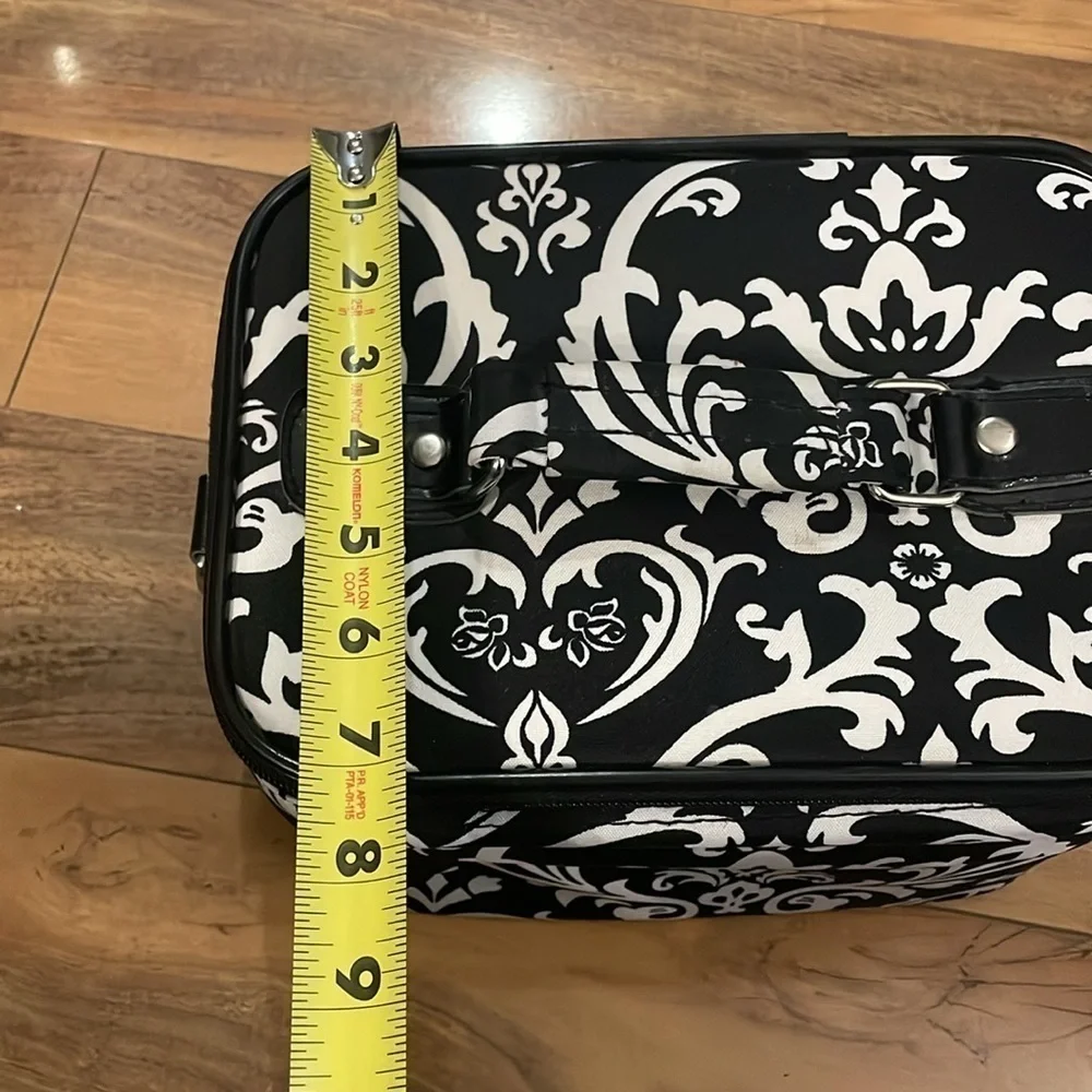 Black and Pink Makeup Case with Mirror